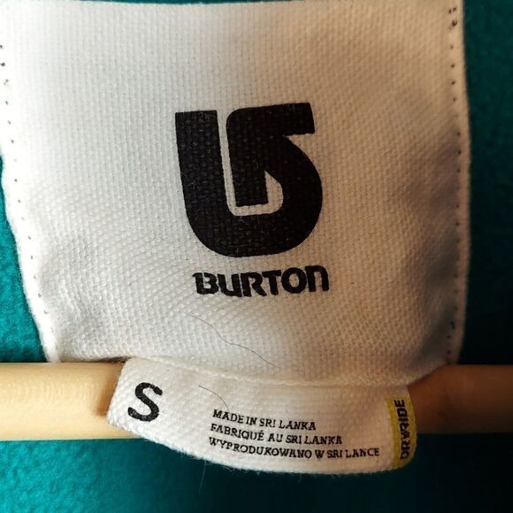 Burton WB Peak Hoodie Black Teal Sz Small - Picture 5 of 7